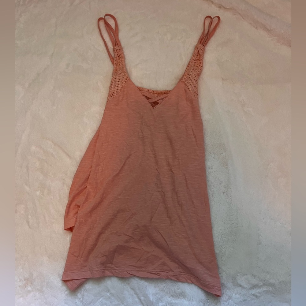 Sun & Shadow Peach Tank Top
